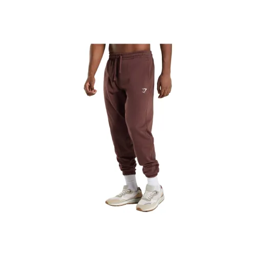 GYMSHARK ESSENTIAL OVERSIZED JOGGERS Knitted Sweatpants Men's Cherry Brown