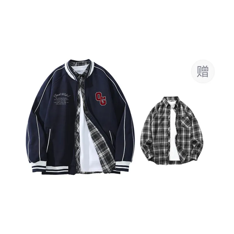 OGEK Baseball Jacket Unisex Light Heather Gray-4