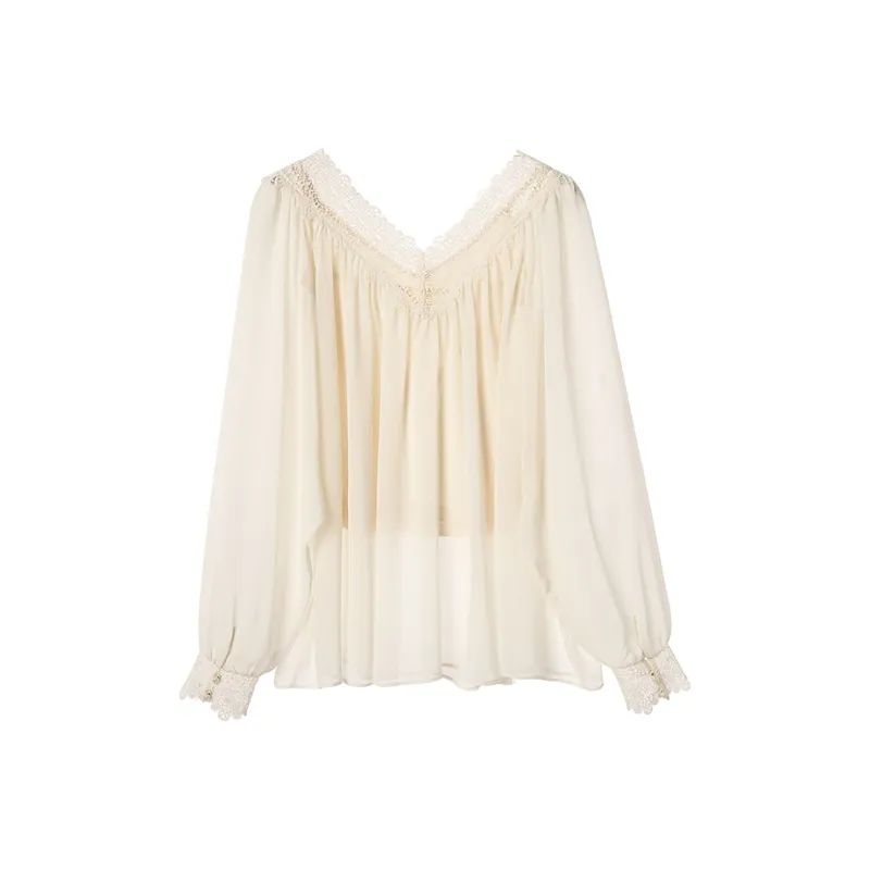 EKOOL Chiffon Shirt Women's Apricot-1