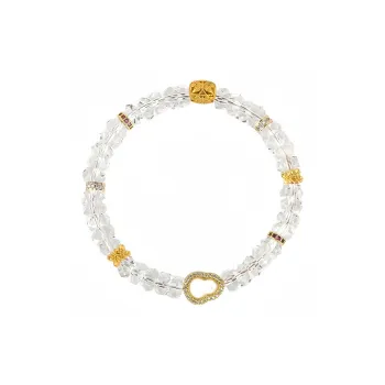 PUENTE Cut White Crystal Bracelets Women's