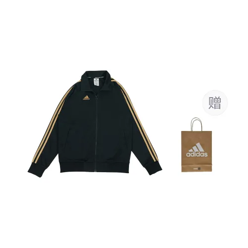 Adidas Jacket Unisex Black Gold+Shopping Bag
