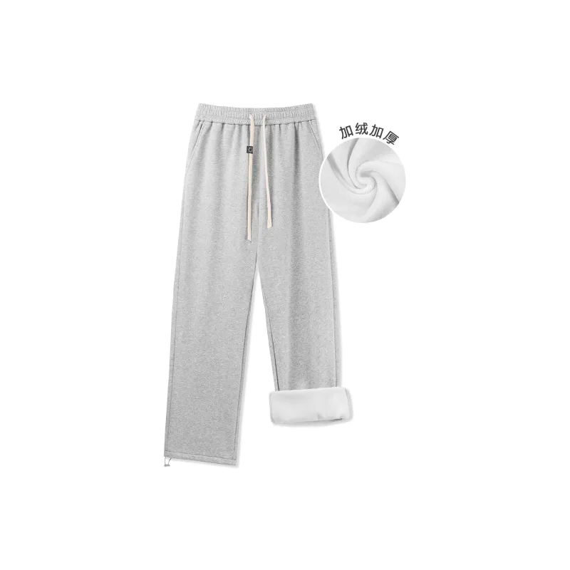 POINTLIMIT Straight Thickened And Fleece Lined Casual Pants Unisex-12