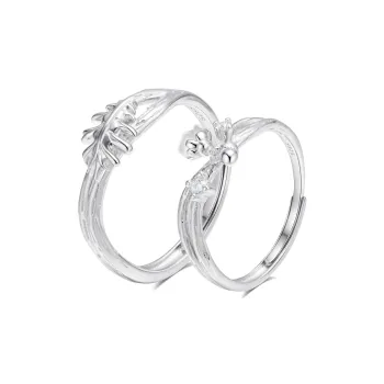ENFANTIN S925 Silver, White Shell, Synthetic Cubic Zirconia Rings Unisex