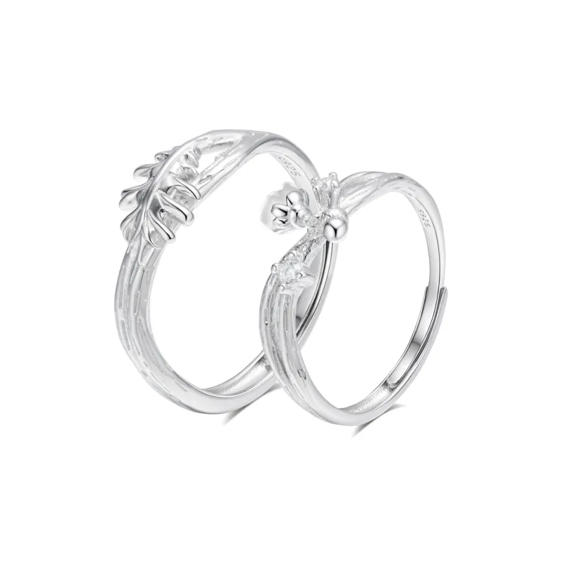 ENFANTIN S925 Silver, White Shell, Synthetic Cubic Zirconia Rings Unisex-0