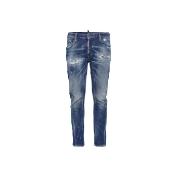 DSQUARED 2 Logo Patch Distressed Skinny Jeans