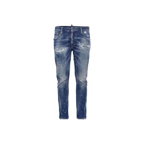 DSQUARED 2 Logo Patch Distressed Skinny Jeans