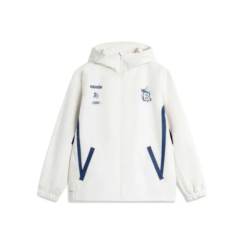 LiNing Basketball Collection Rebel Collection Trench Coat Men's Ivory Navy Blue