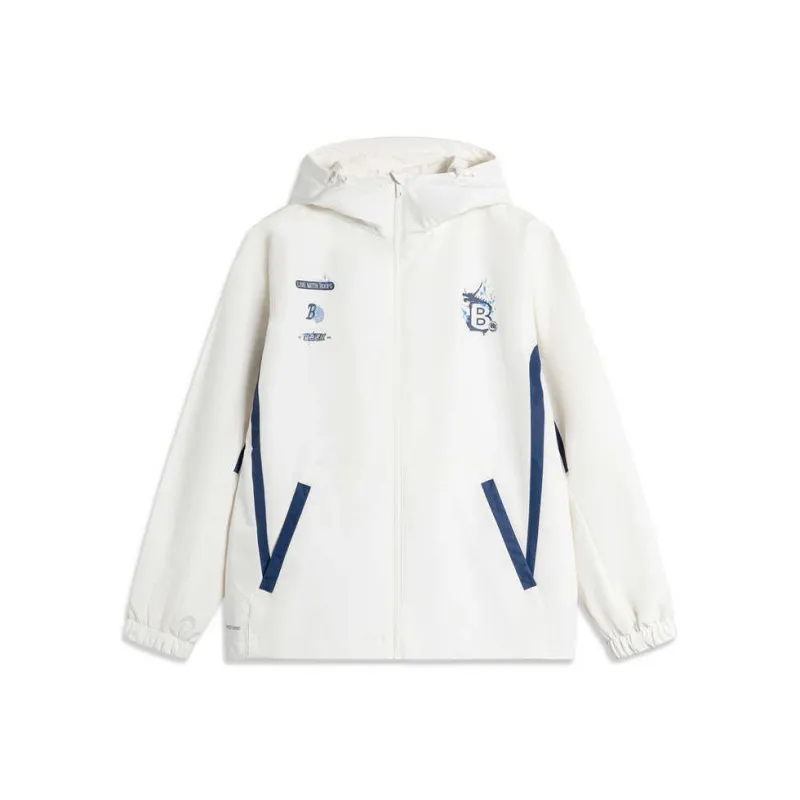 LiNing Basketball Collection Rebel Collection Trench Coat Men's Ivory Navy Blue-0