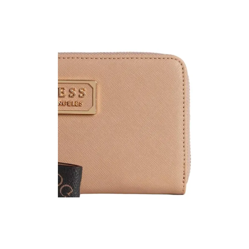 GUESS Artificial Saffiano Leather Wallet Women's Taupe-4