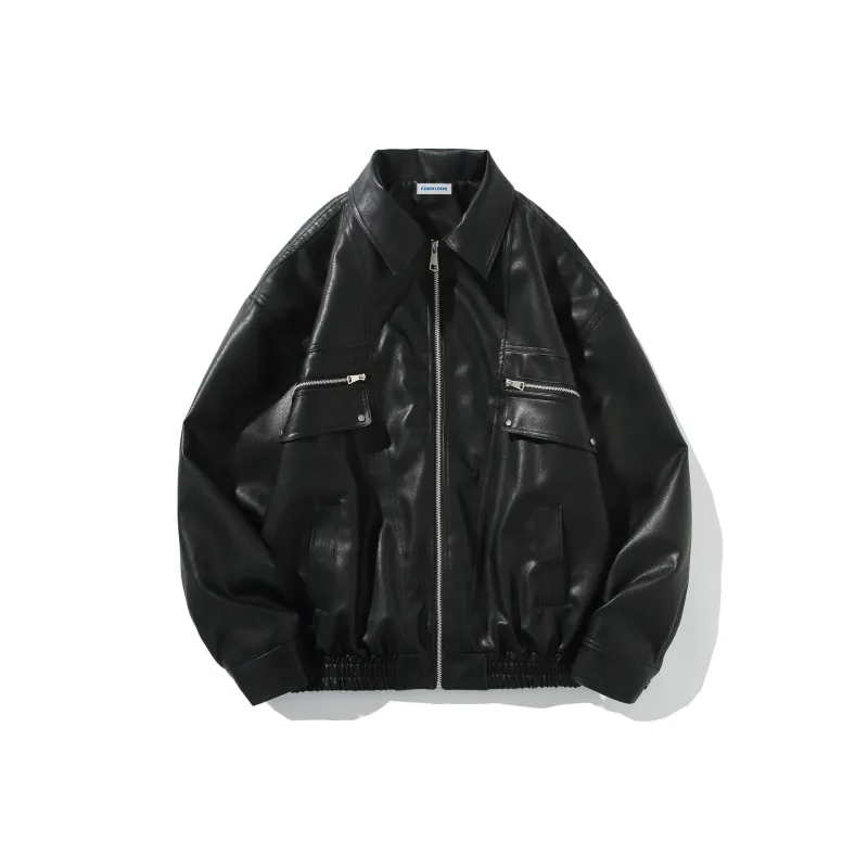 FONDLOOK Leather Jackets Unisex-0