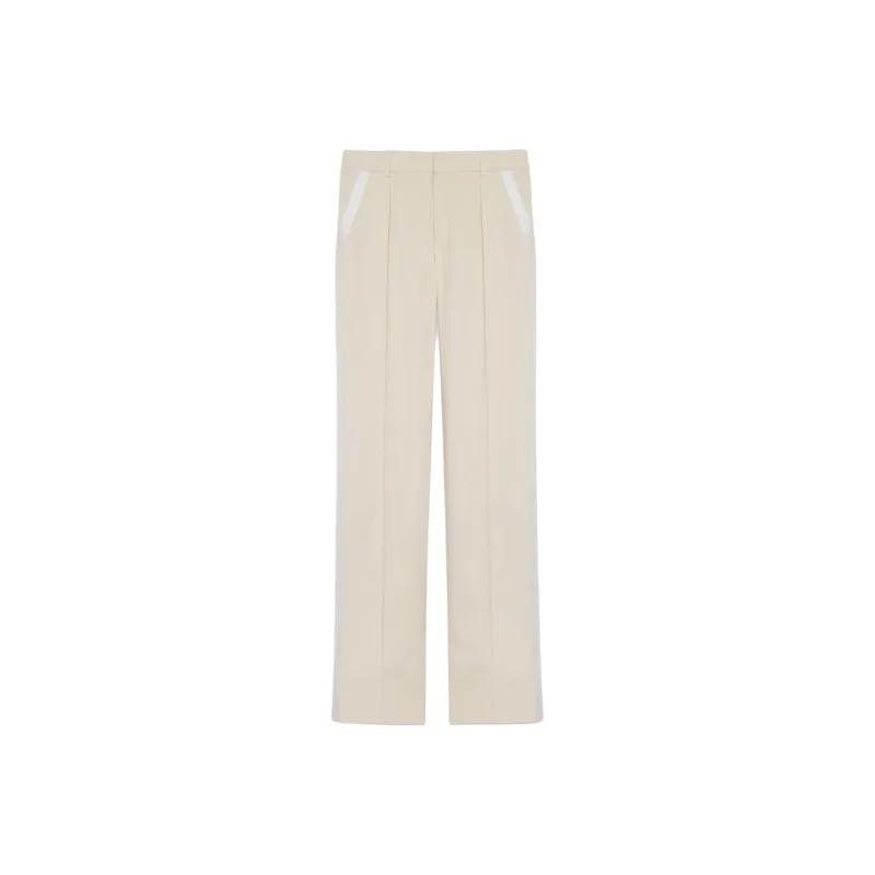 SAINT LAURENT Straight Leg Tuxedo Trousers-0