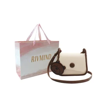 RIVMIND PU Saddle Bag, Crossbody Bag Regular Women's Ecru/Black/Khaki/Coffee