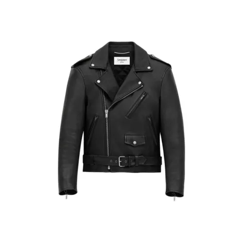 SAINT LAURENT Lambskin Biker Jacket