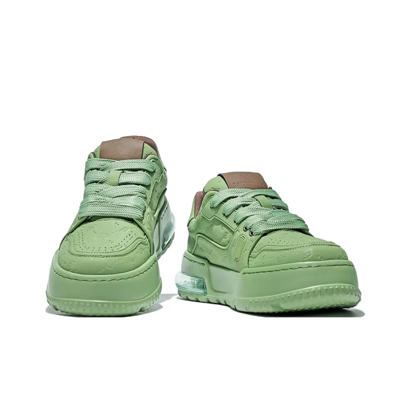 MOERBAI Lava Series Height Increasing Low Top Casual Shoes Men's Green-3