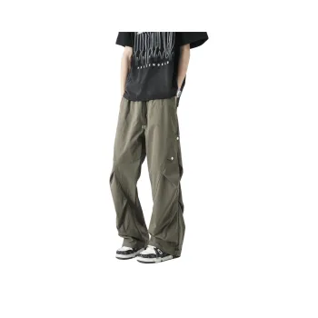 XIXN Casual Pants Unisex Army Green