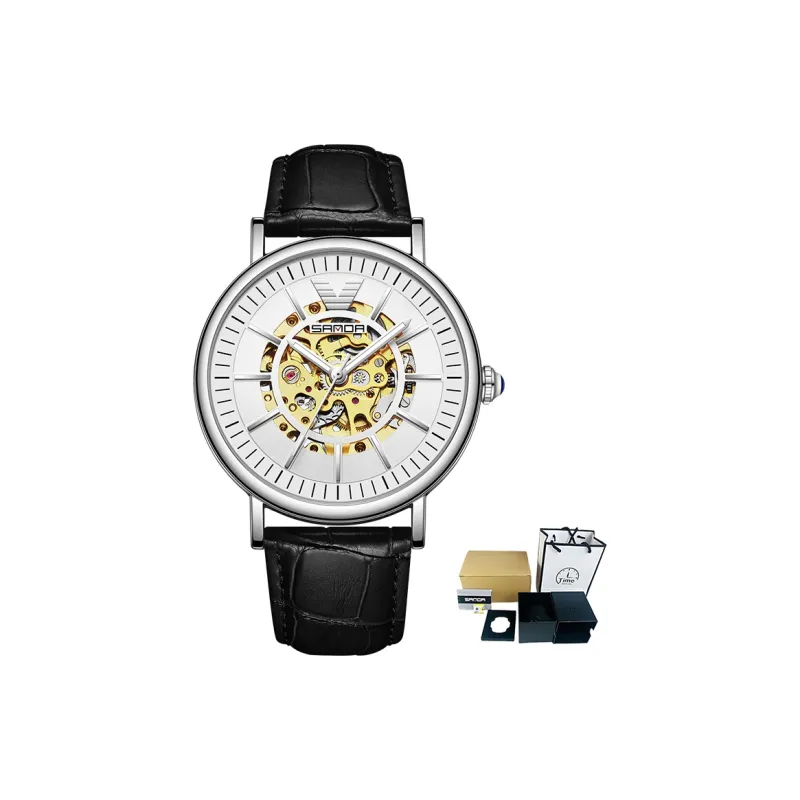 Sanda Automatic Mechanical Movement Watch Men's Watches White Dial-8
