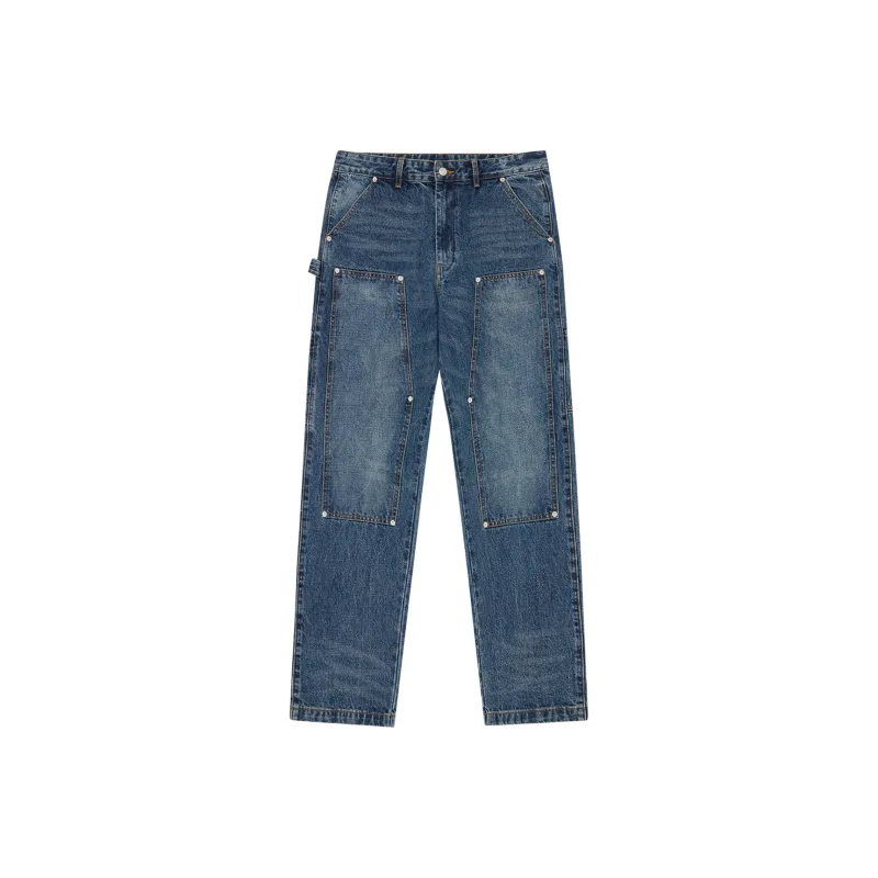 BILLIONAIRE BOYS CLUB Diamond Embroidered Denim Carpenter Jeans-0