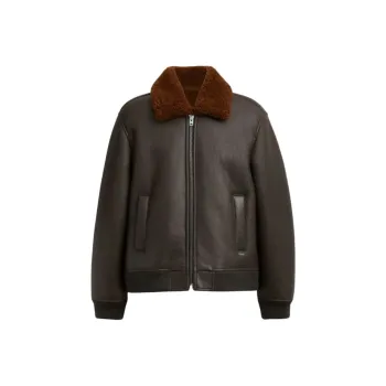 COACH Leather Jacket Men's Dark Umber