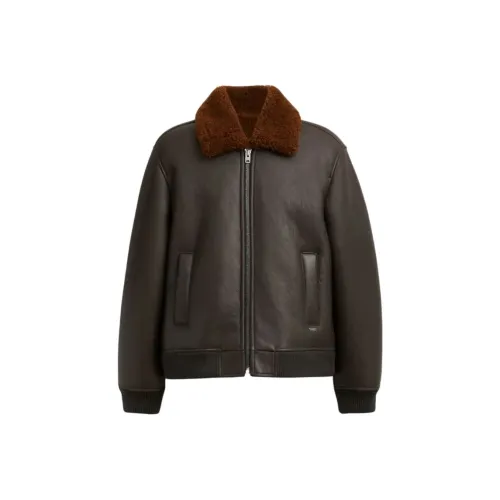 COACH Leather Hue pullover Men's Dark Umber