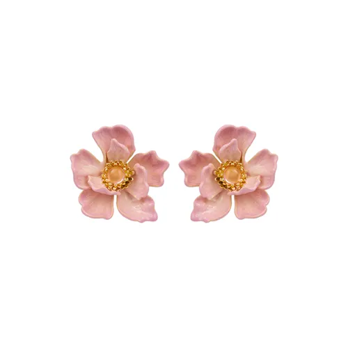 LES NEREIDES Gold Plated Earrings Women's Pink