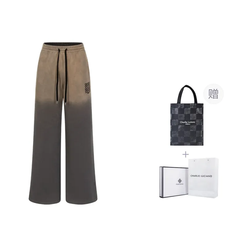 Charlie Luciano Casual Pants Unisex Gray-5