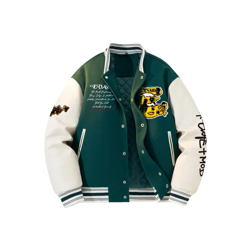 *EVAE+MOB Skull Series Baseball Jacket Unisex-25