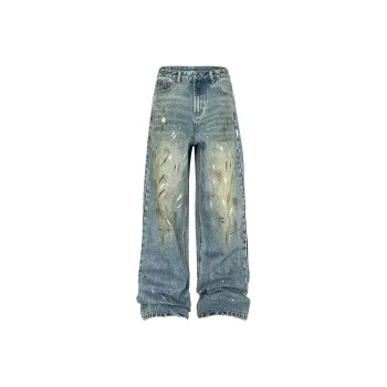 FAR BACK Jeans Unisex Washed Blue