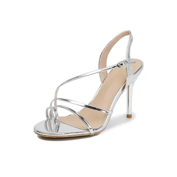 MABEL&CO One Strap Sandals Women's Silver