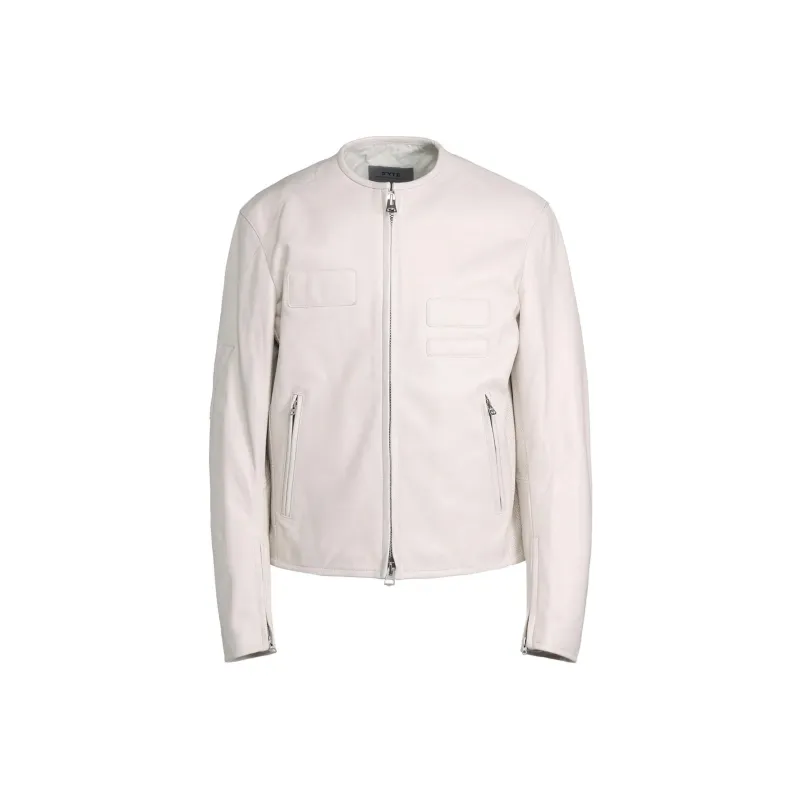 Yohji Yamamoto S'YTE FW24 Leather Jacket Unisex White-0