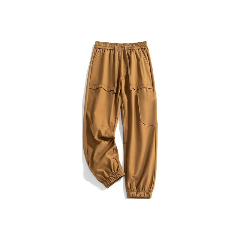 HCHUICHENG Casual Pants Unisex Caramel-14