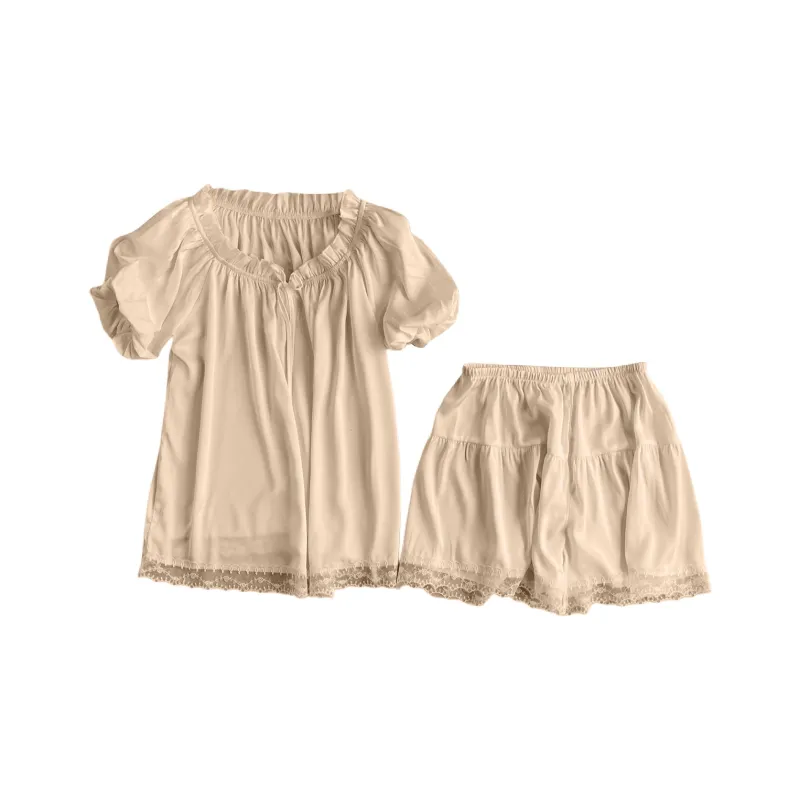 Flowers In Water Pajama Set Women's-14