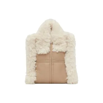 STAND STUDIO Artificial Leather With Artificial Wool One Shoulder Handbag Kids' Beige