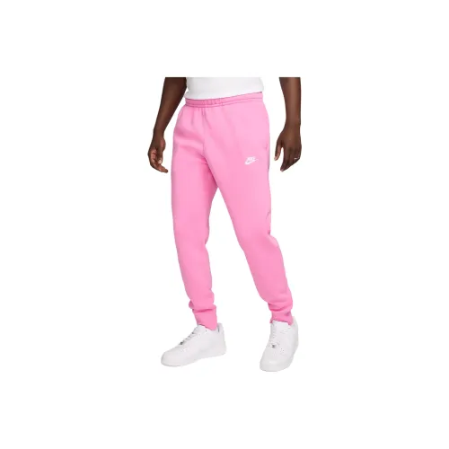Nike Sportswear Club Fleece Knitted Sports Pants Men's Pink