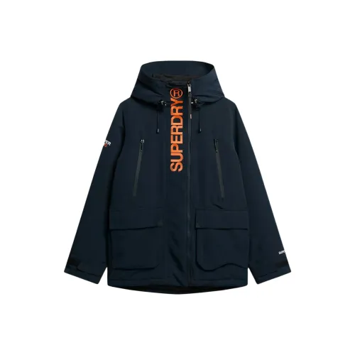 SUPERDRY Trench Coat Men's Blue