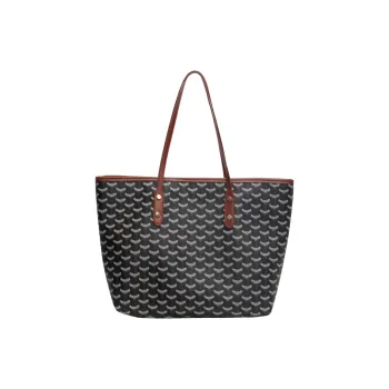 RIVMIND PU Tote Bag, Shoulder Bag Women's Brown/Black