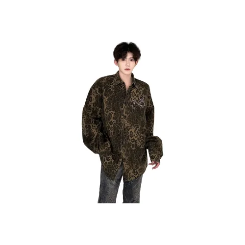 Roubini Jackets Coats Unisex Leopard Print
