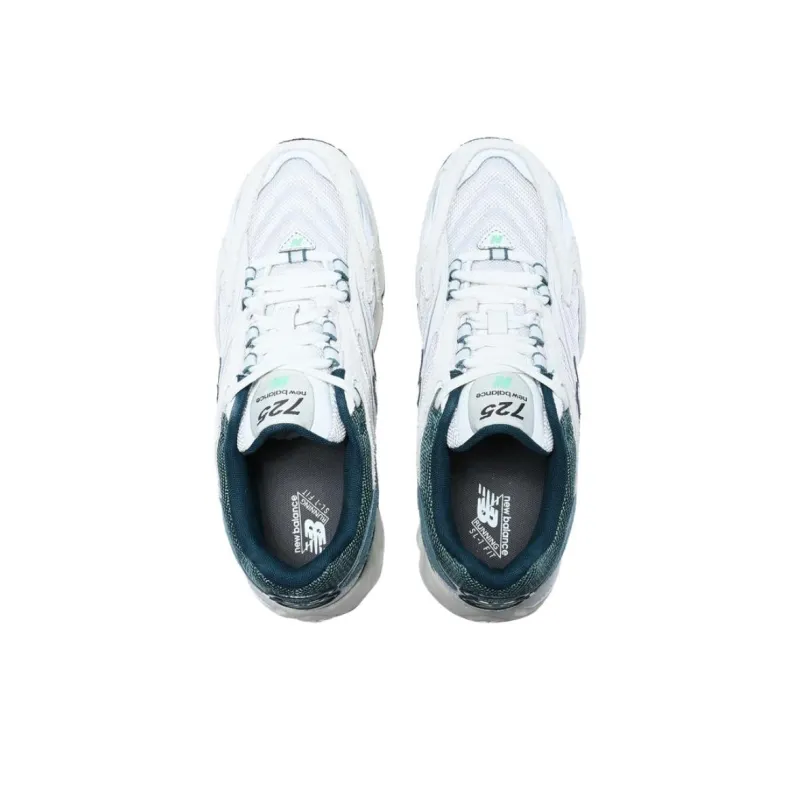 New Balance NB 725 Anti Slip Wear Resistant Low Top Casual Sprint Running Shoes Men's White Green-3