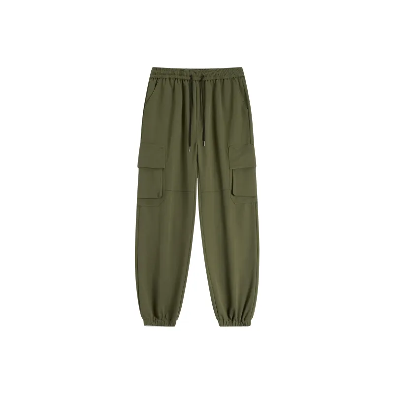 Menblero Casual Pants Unisex Olive Green-0