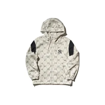 MLB Dia Monogram JQD Trench Coat Unisex Cream