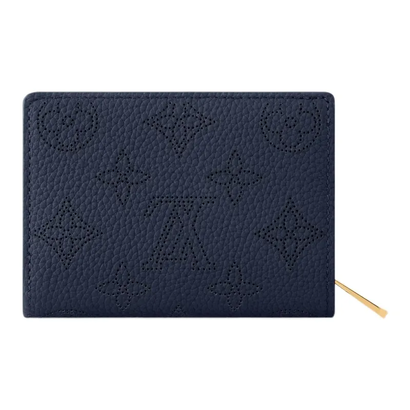 LOUIS VUITTON Mahina Perforated Calfskin Wallet Women's Marine Blue-2