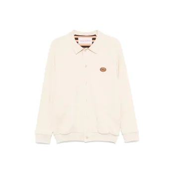 Valentino VLogo Signature Button Up Bomber Jacket