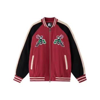 STARTER x YOUQIANHUA LIANMINGKUAN Baseball Jacket Unisex Red