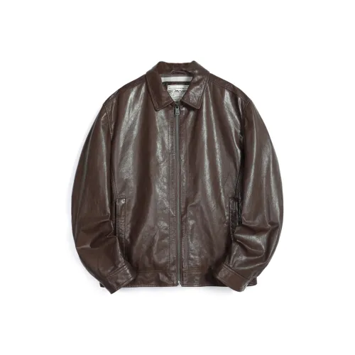 MCS Leather Jackets Men Dark Coffee