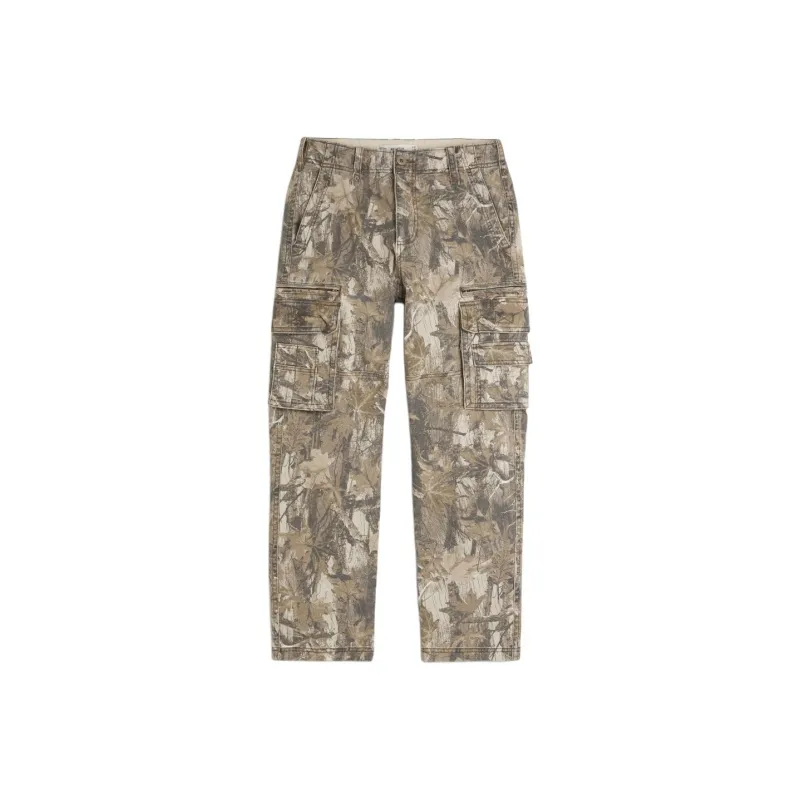 Hollister Cargo Pants Men's Tan Camouflage-0