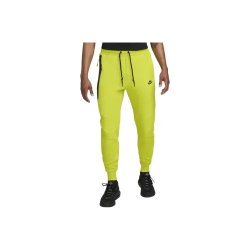 Nike Sportswear Tech Fleece Joggers Knitted Sports Pants Men's Bright Cactus Green/Black