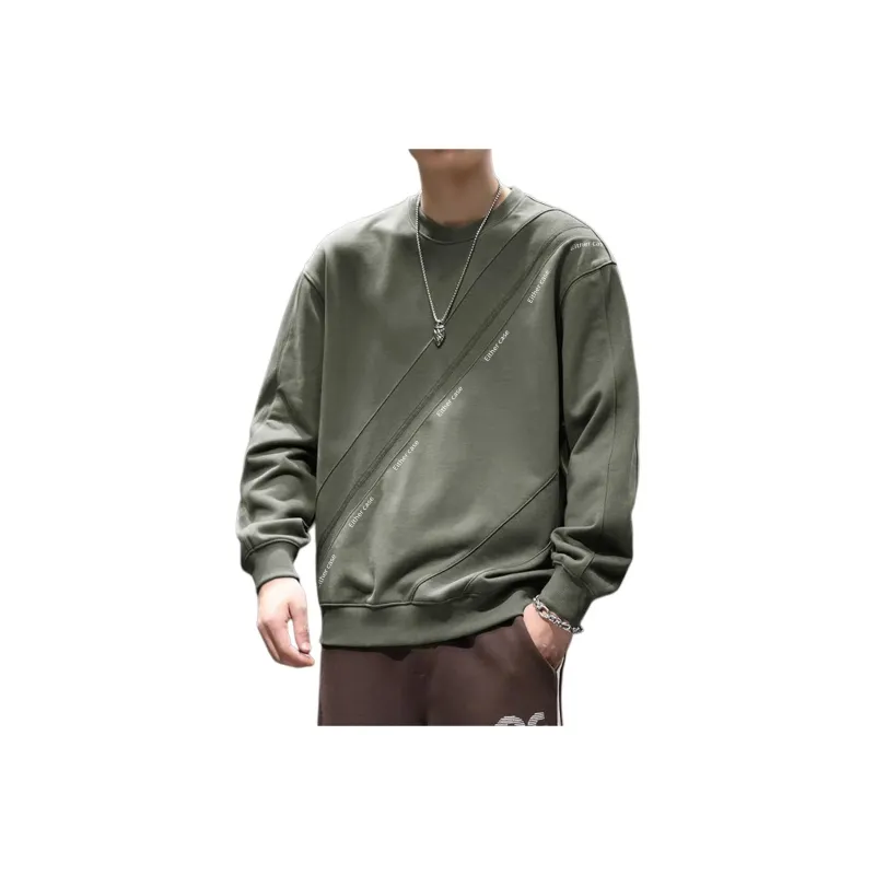 Tonlion Sweatshirts Men Pine Green-0
