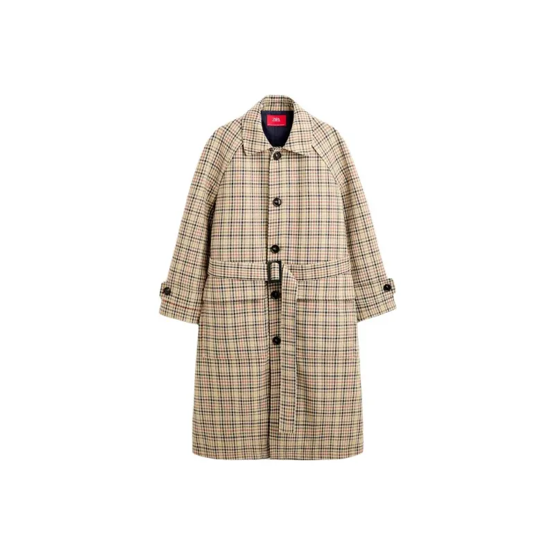 ZARA Trench Coats Unisex Brown-0