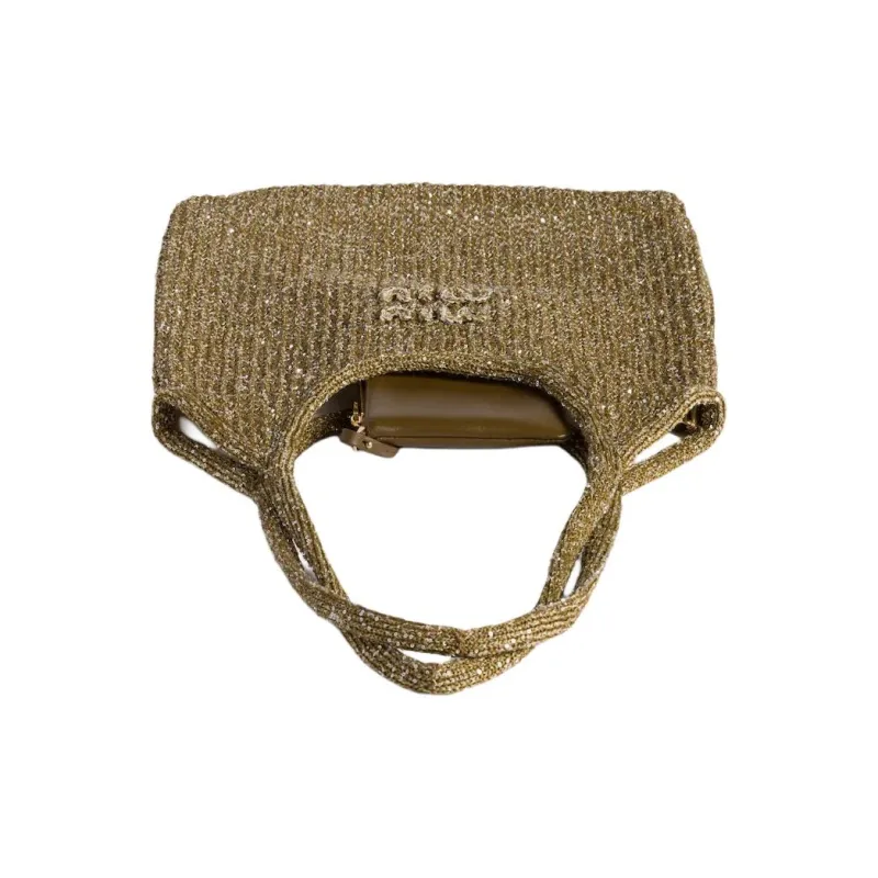 MIU MIU Ivy Polyamide Shoulder Bag Women's Khaki-2