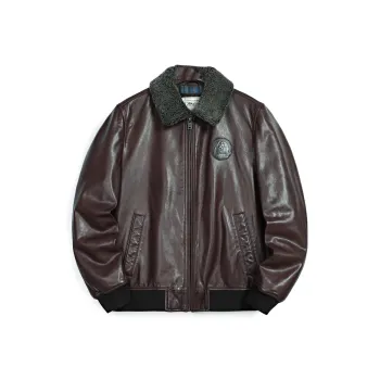 MCS Leather Jacket Men's Coffee