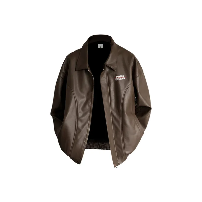 Poshbrain Leather Jacket For Fall And Winter Unisex-8